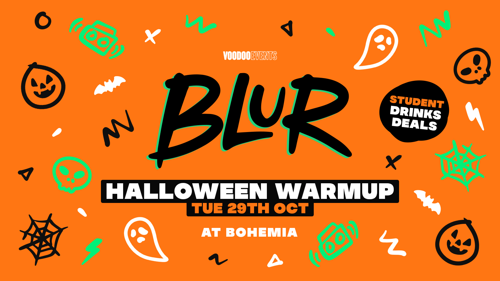 BLUR – Halloween Warmup – Tuesdays at Bohemia! 🎃💀