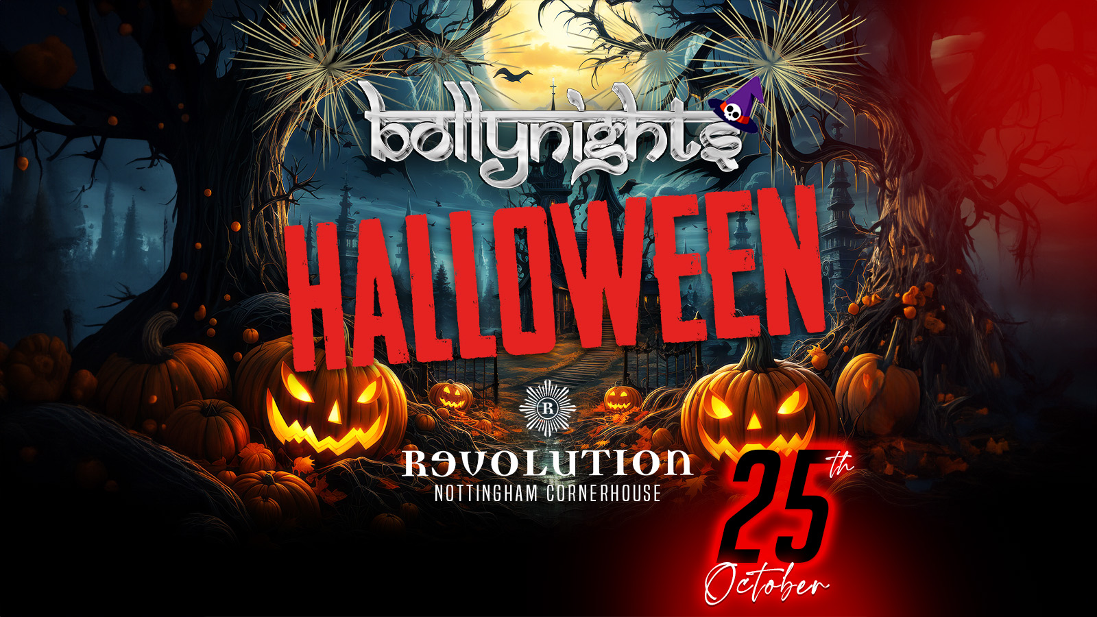 Bollynights Nottingham – Halloween Party | Friday 25th October | Revolution Cornerhouse