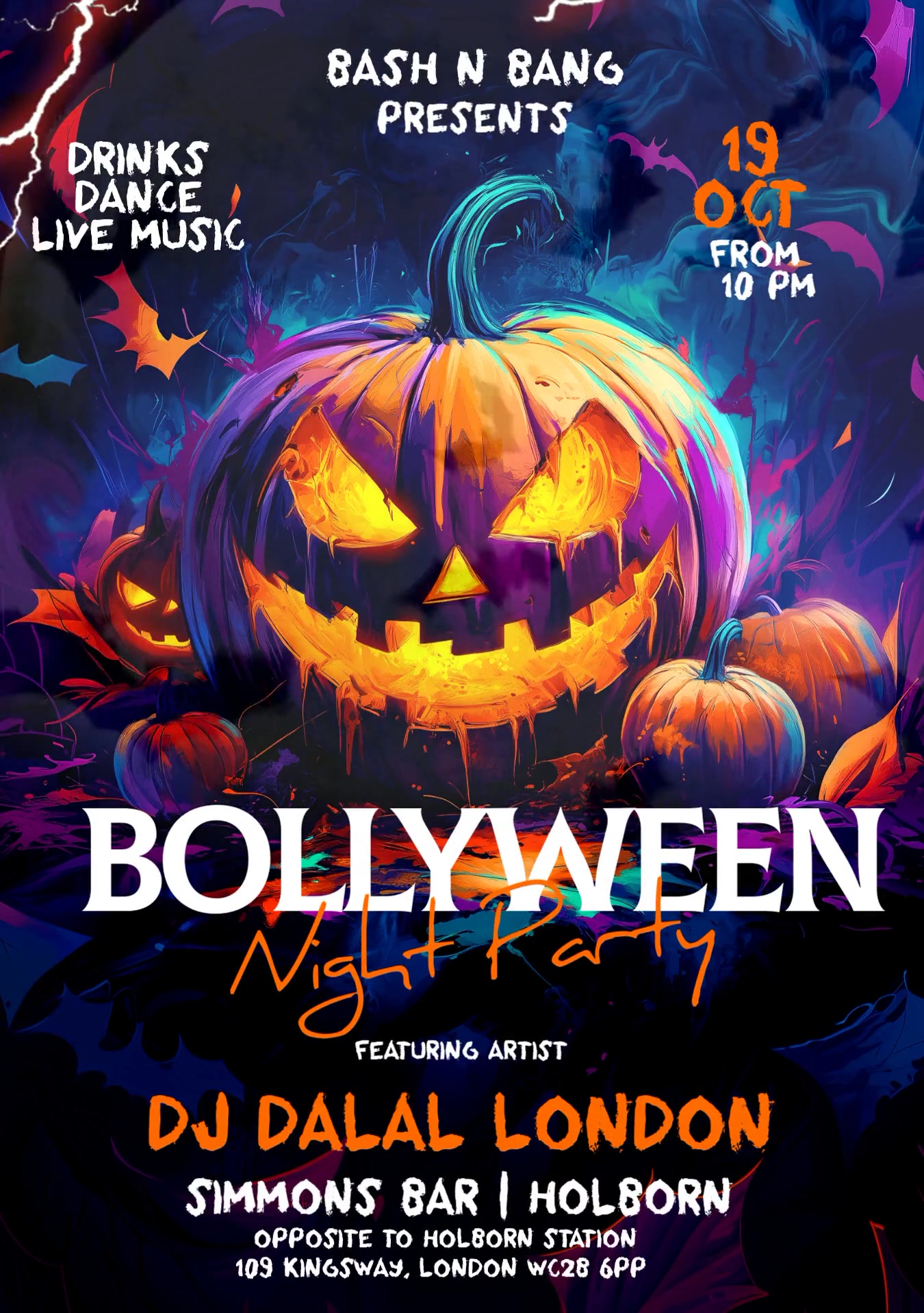 Bollywood Night London at Simmons Bar Holborn, London on 19th Oct