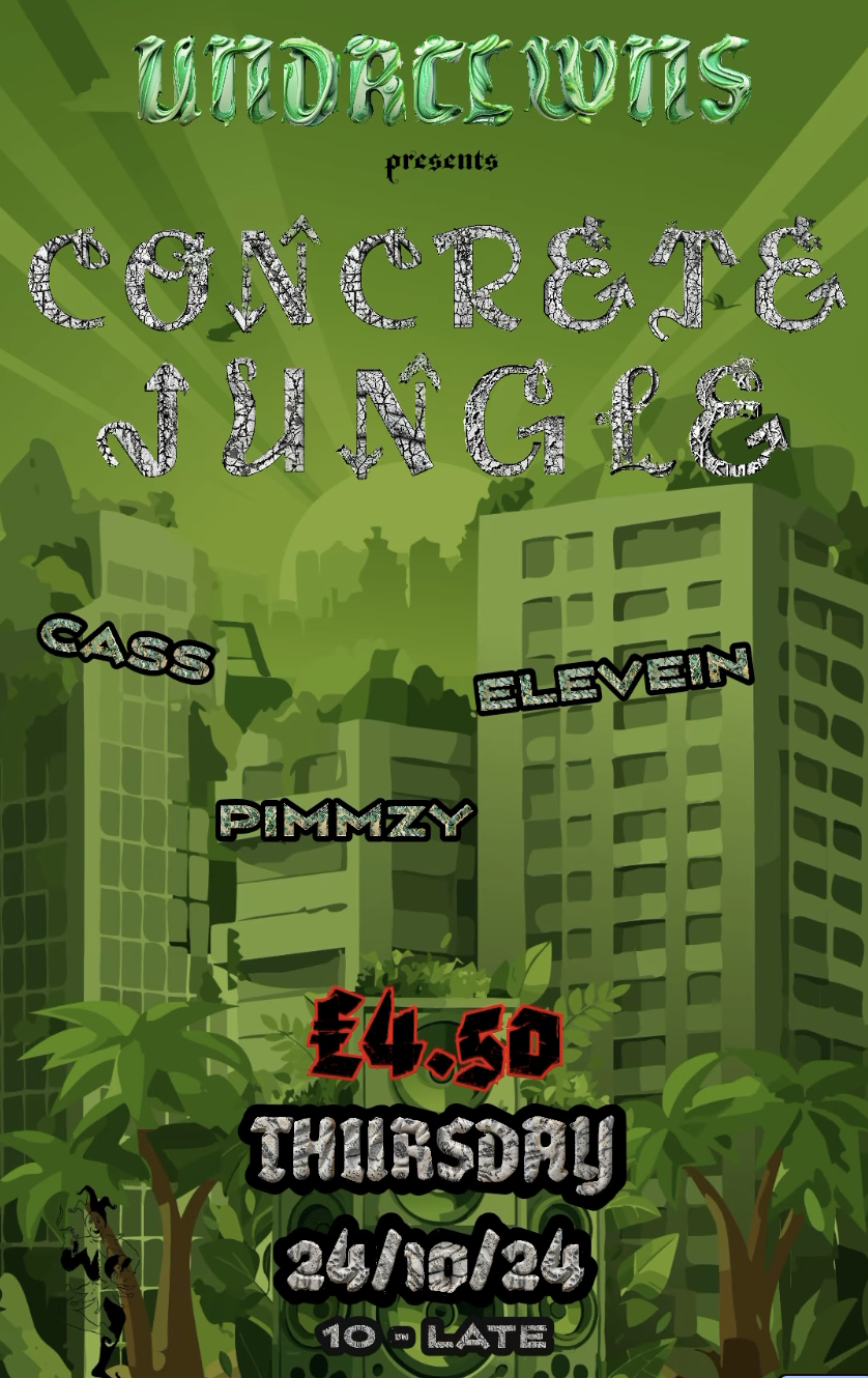 UNDRCLWNS presents CONCRETE JUNGLE at Clowns Wine Bar and Jesters