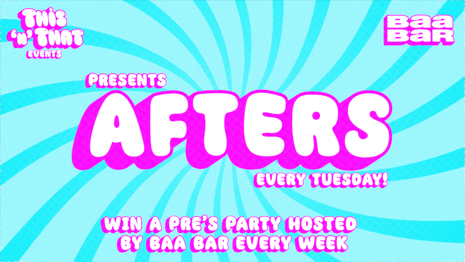 Afters: Tuesday 1st October – 50% off drinks