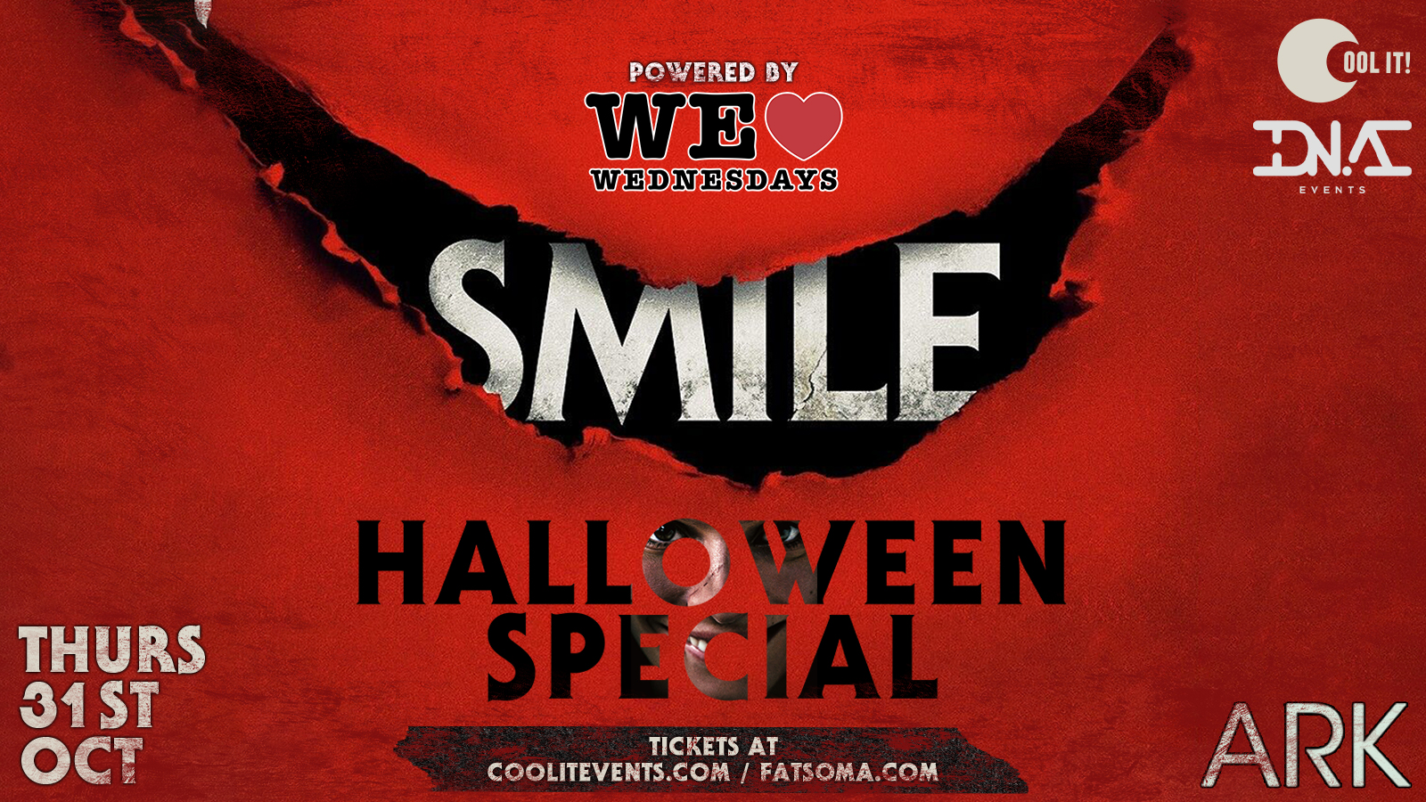 ×͜×   S M I L E   ×͜× – 📣 POST 1:30AM TICKETS NOW AVAILABLE 📣 MANCHESTER’S BIGGEST HALLOWEEN EVENT 🎃 – Powered by We ❤️ Wednesdays