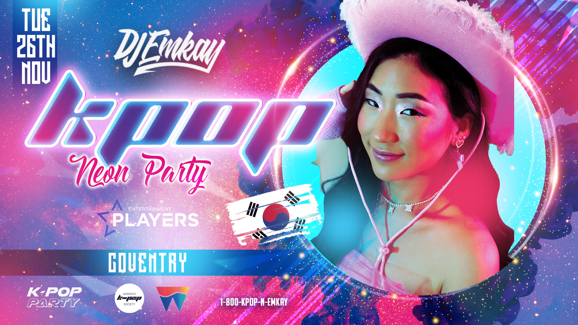 Coventry K-Pop NEON Party  with DJ EMKAY | Tuesday 26th November