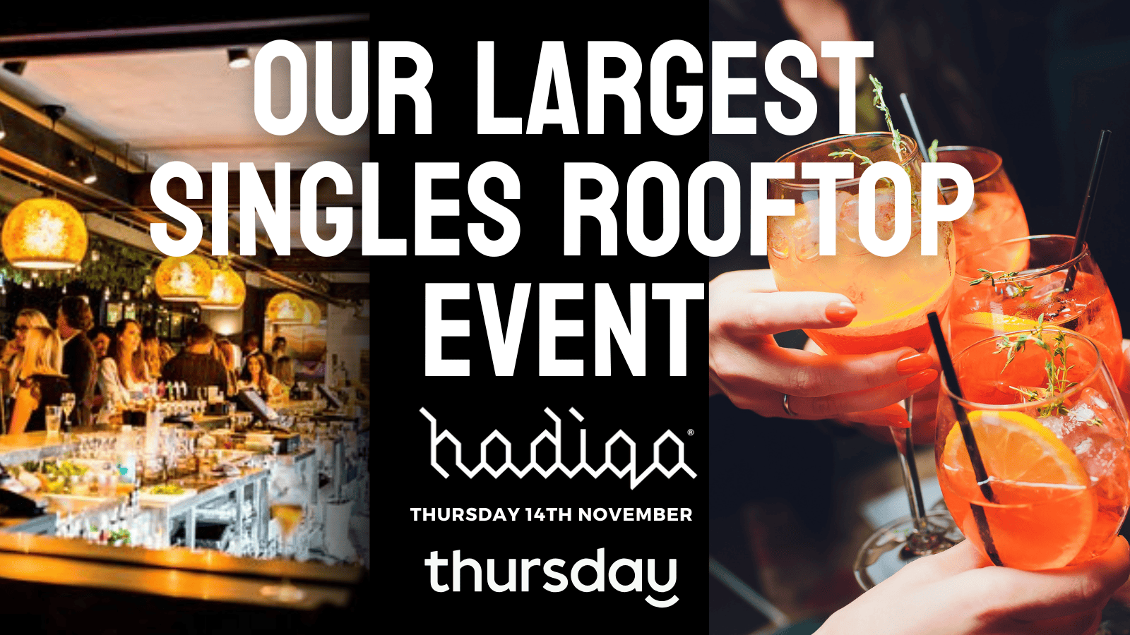 Thursday | OUR LARGEST SINGLES ROOFTOP EVENT @ Hadiqa | Perth