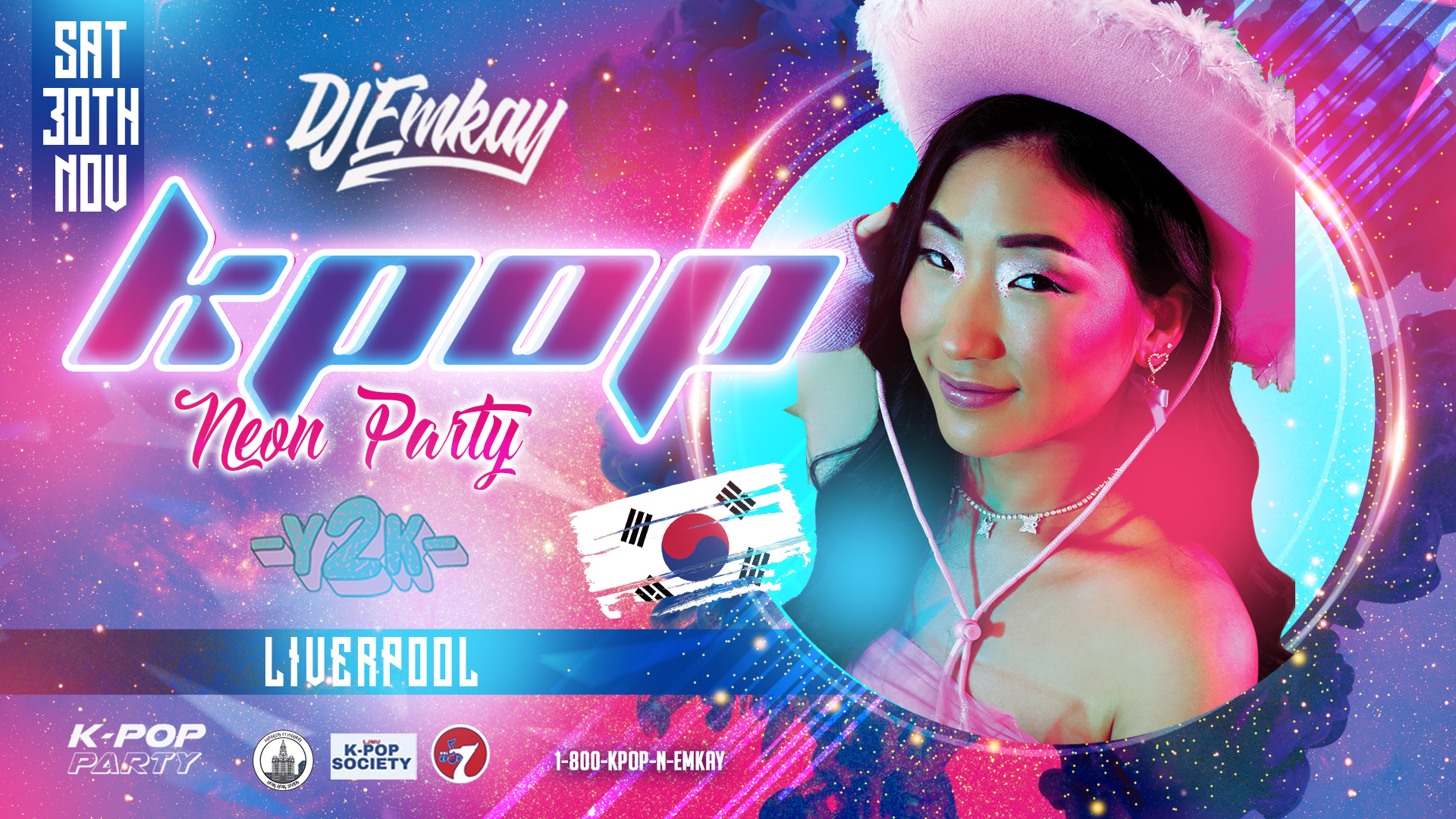 Liverpool KPOP NEON RAVE-  DJ EMKAY | Saturday 30th November