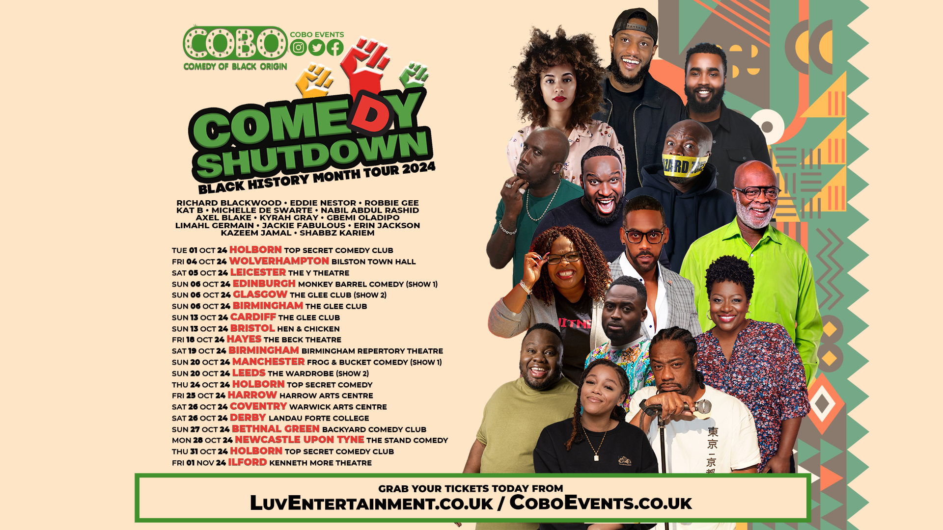 COBO : Comedy Shutdown Black History Month Special Tour