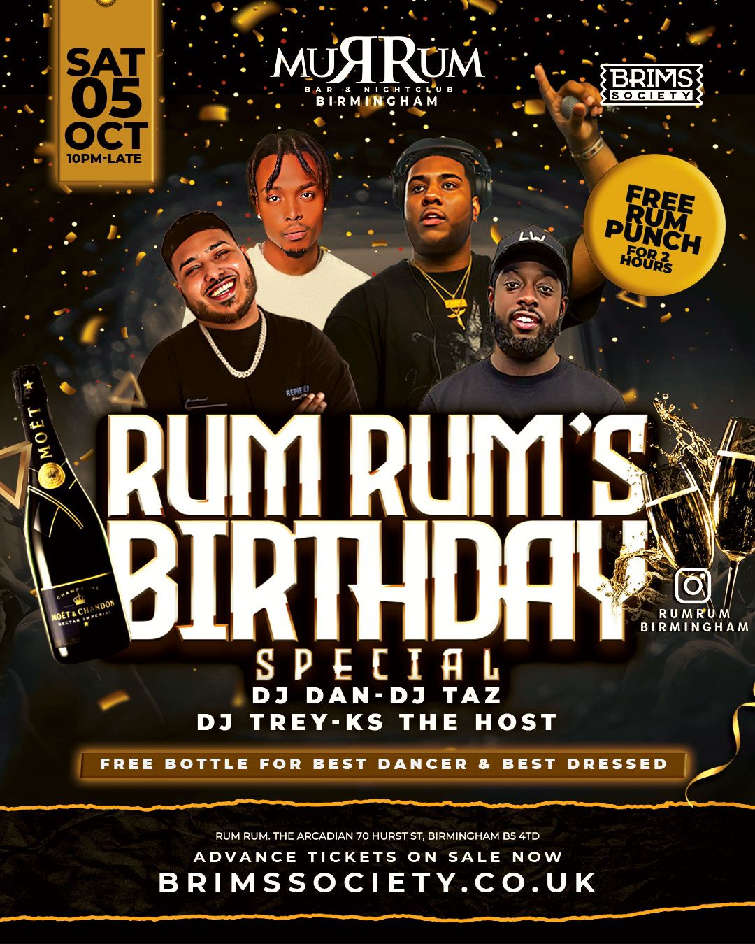 RumRums Birthday Special🥳🔥| FREE RUM PUNCH 10-12| DJS ON ROTATION😱