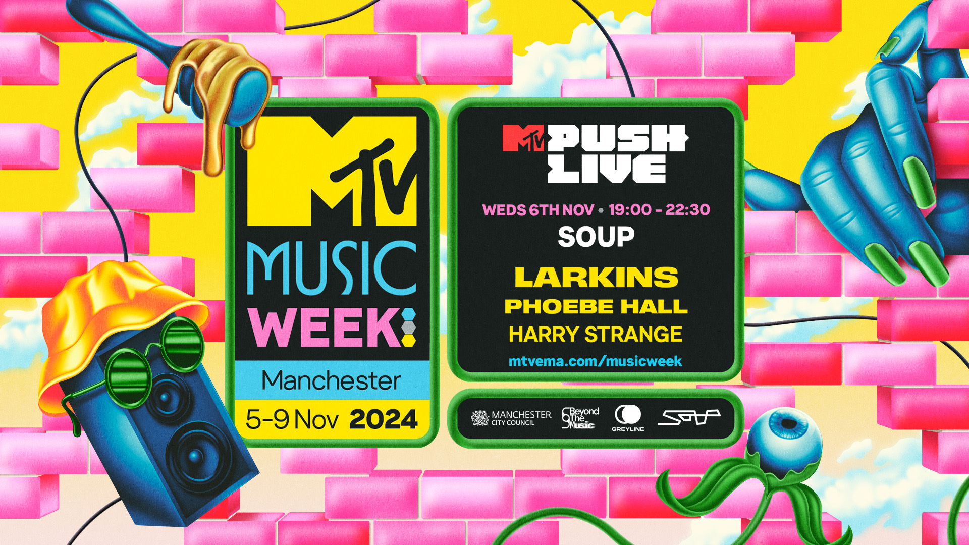 MTV Push Live: Larkins, Phoebe Hall, Harry Strange | Manchester, Soup