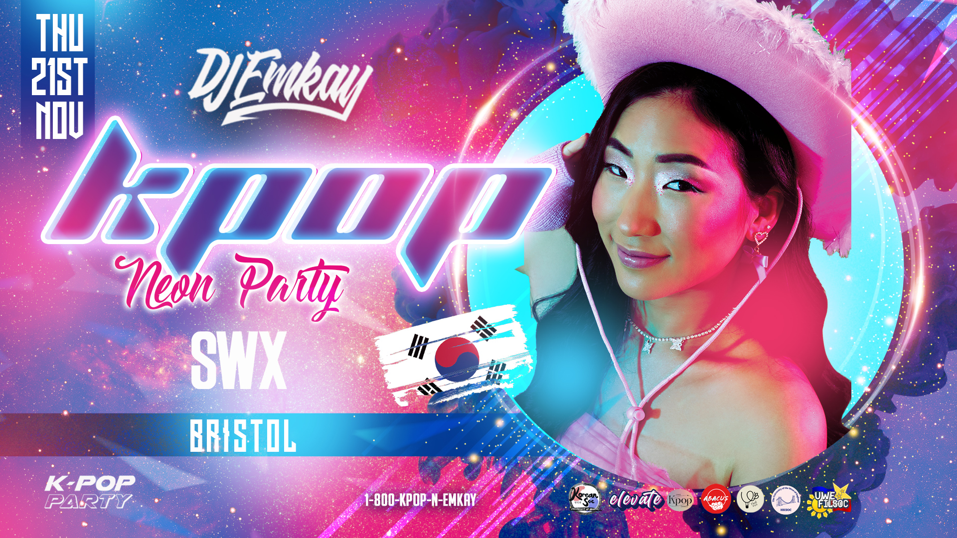 Bristol KPOP NEON RAVE with DJ EMKAY | Thursday 21st November