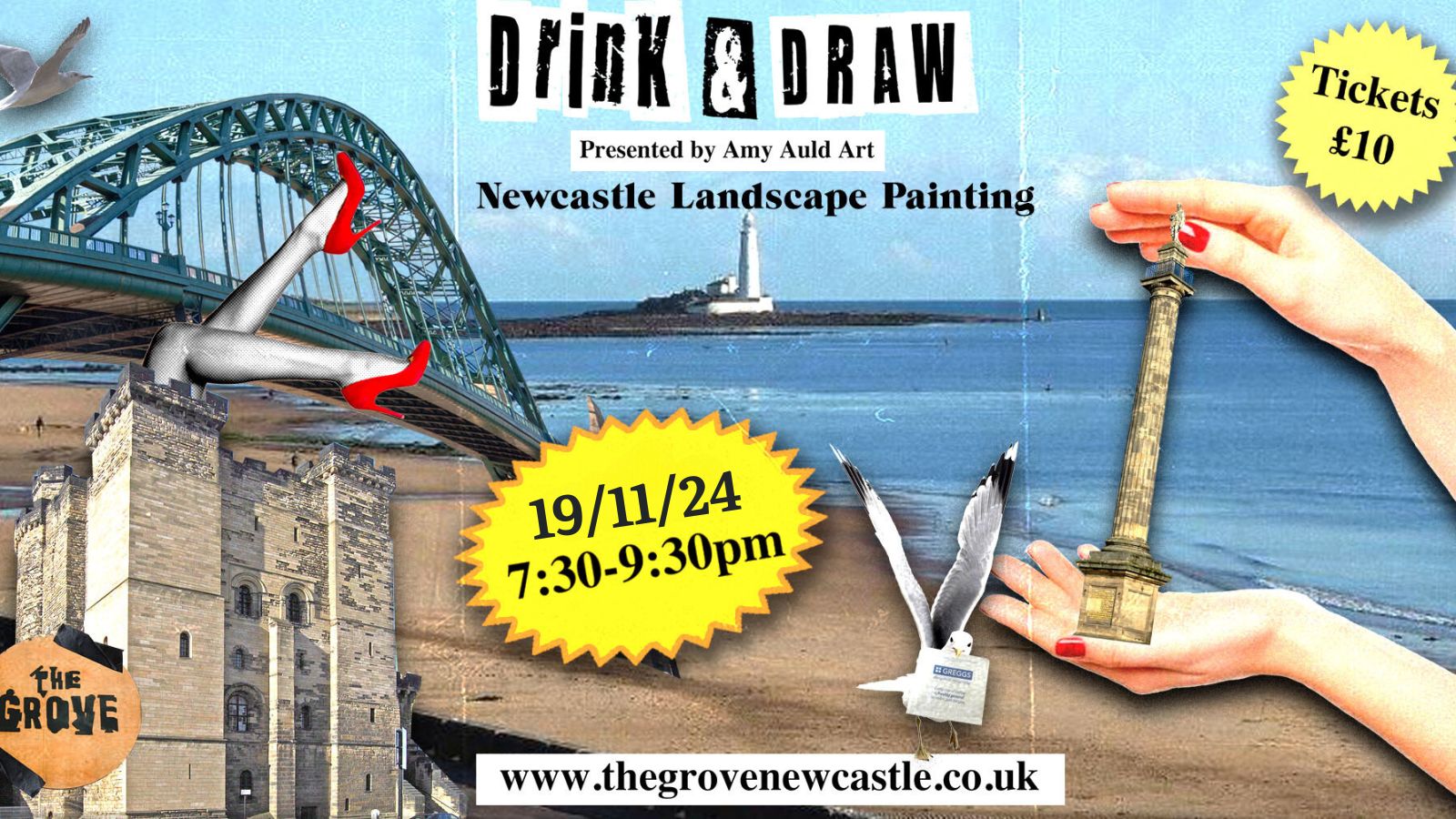 Drink n Draw: Newcastle Landscape Painting