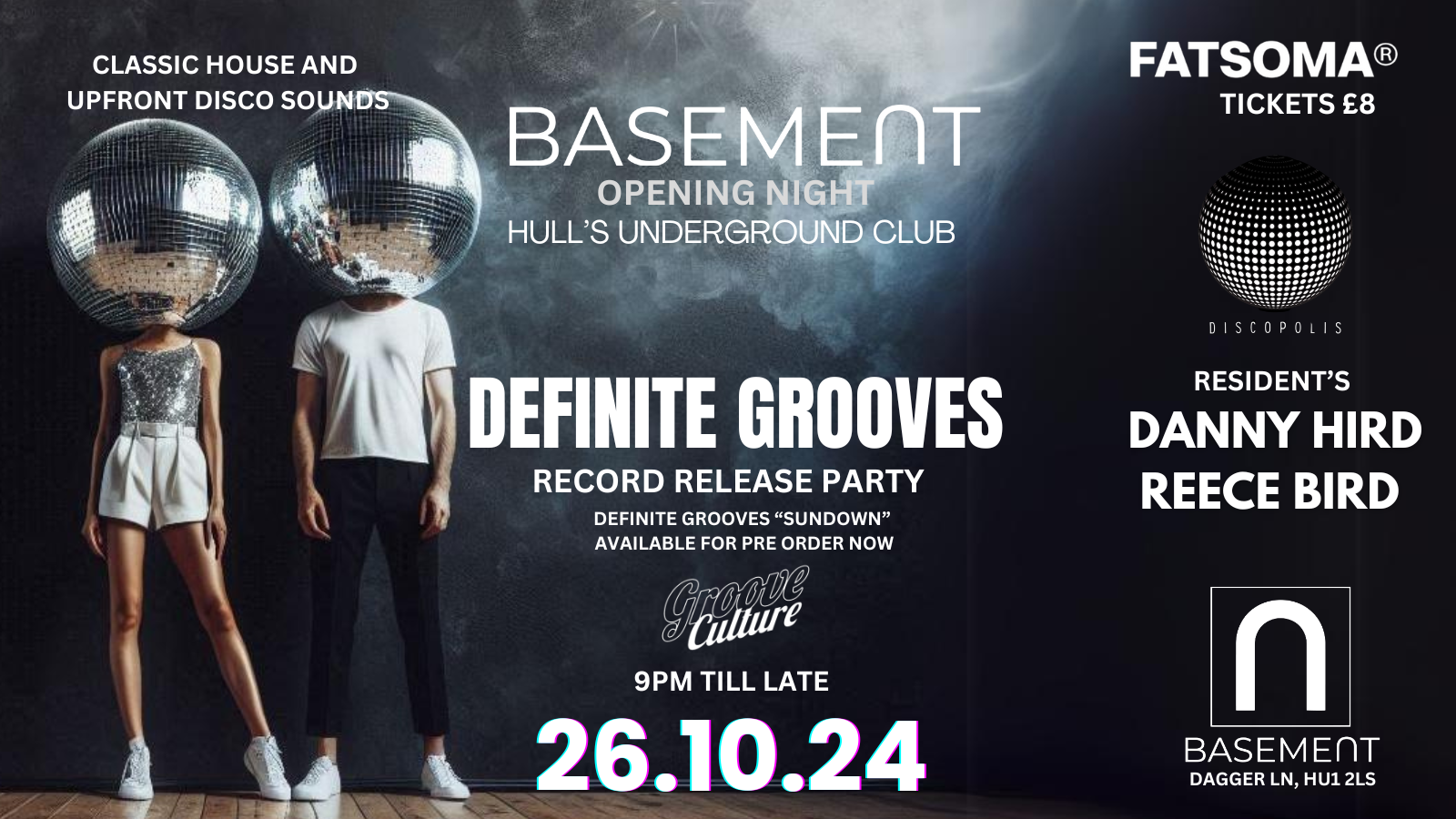 Discopolis & Definite Grooves Launch Night