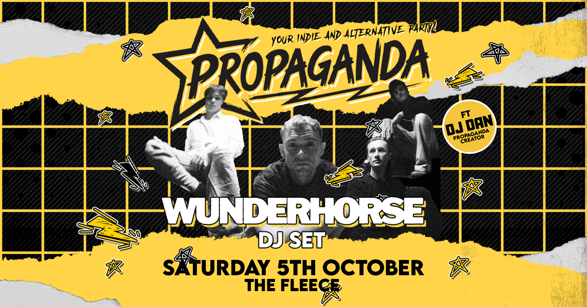 TONIGHT! Propaganda Bristol – Wunderhorse DJ Set! – Your Indie & Alternative Party at The Fleece!