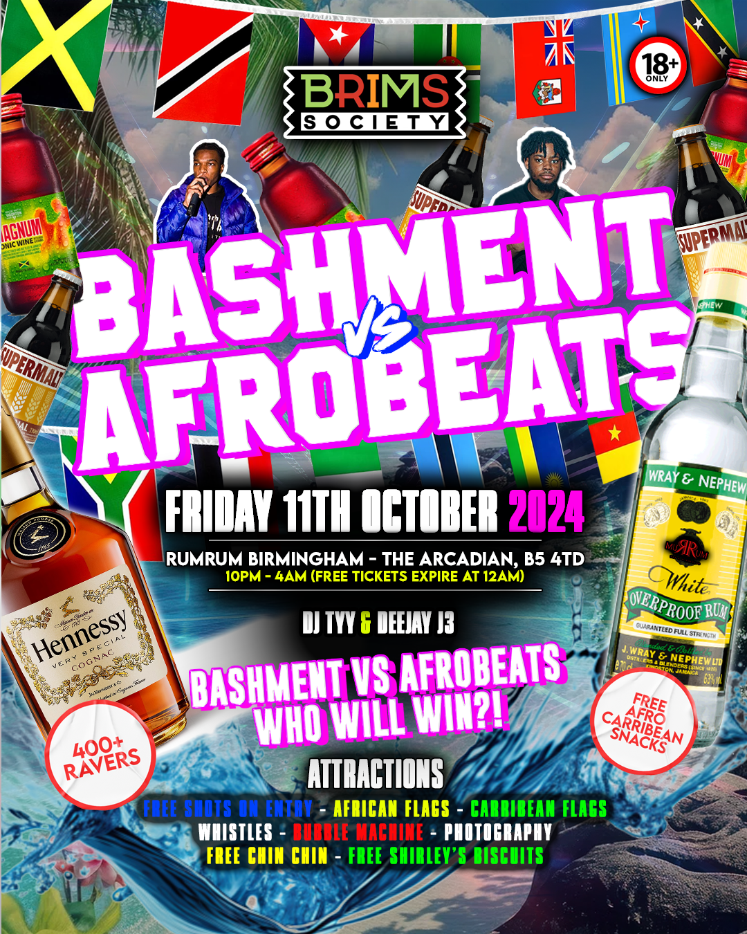 BASHMENT VS AFROBEATS 😱🔥 | DJ TY VS DEEJAY J3 | FREE SHOTS & SNACKS