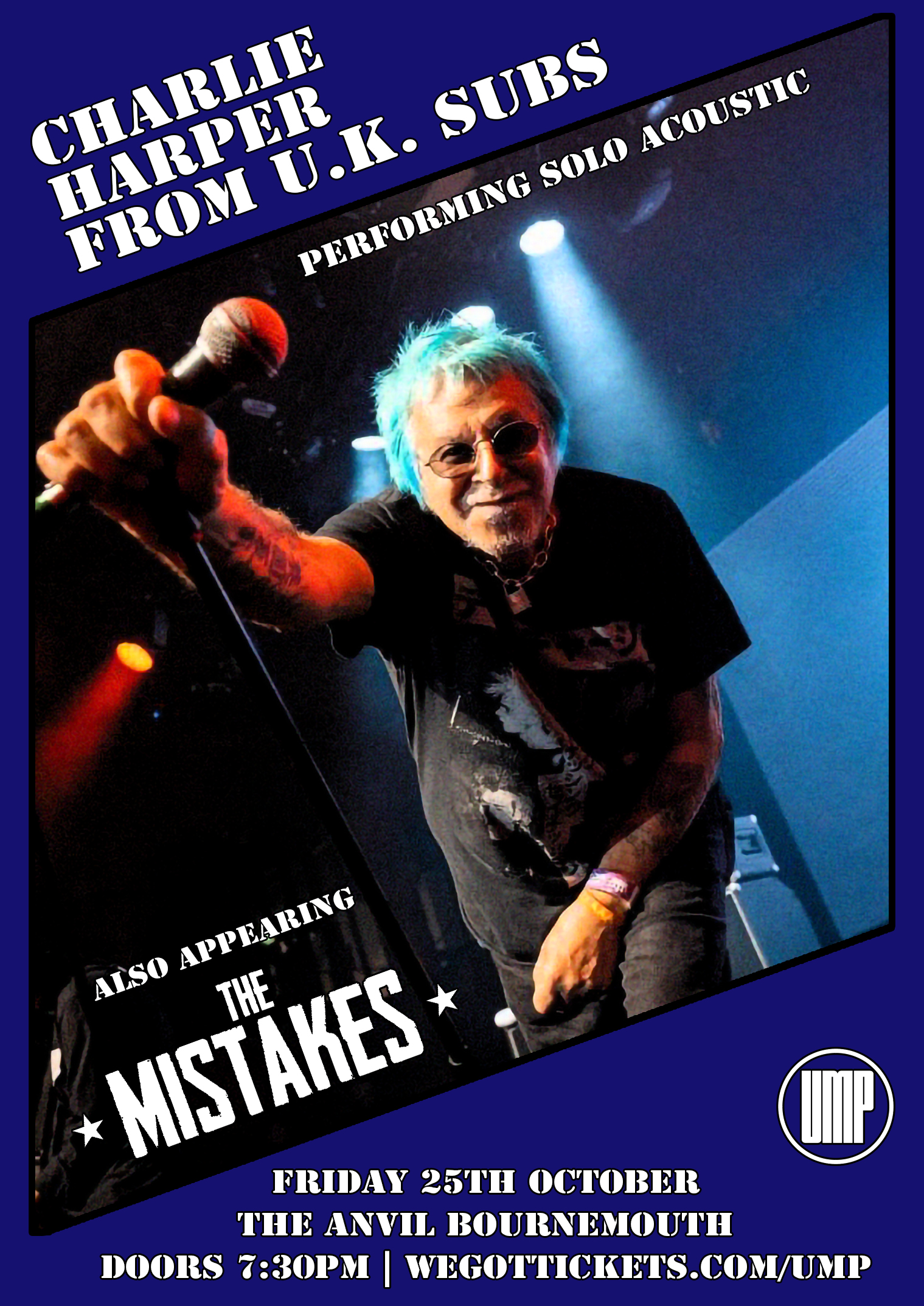 Charlie Harper (UK Subs) Acoustic plus The Mistakes