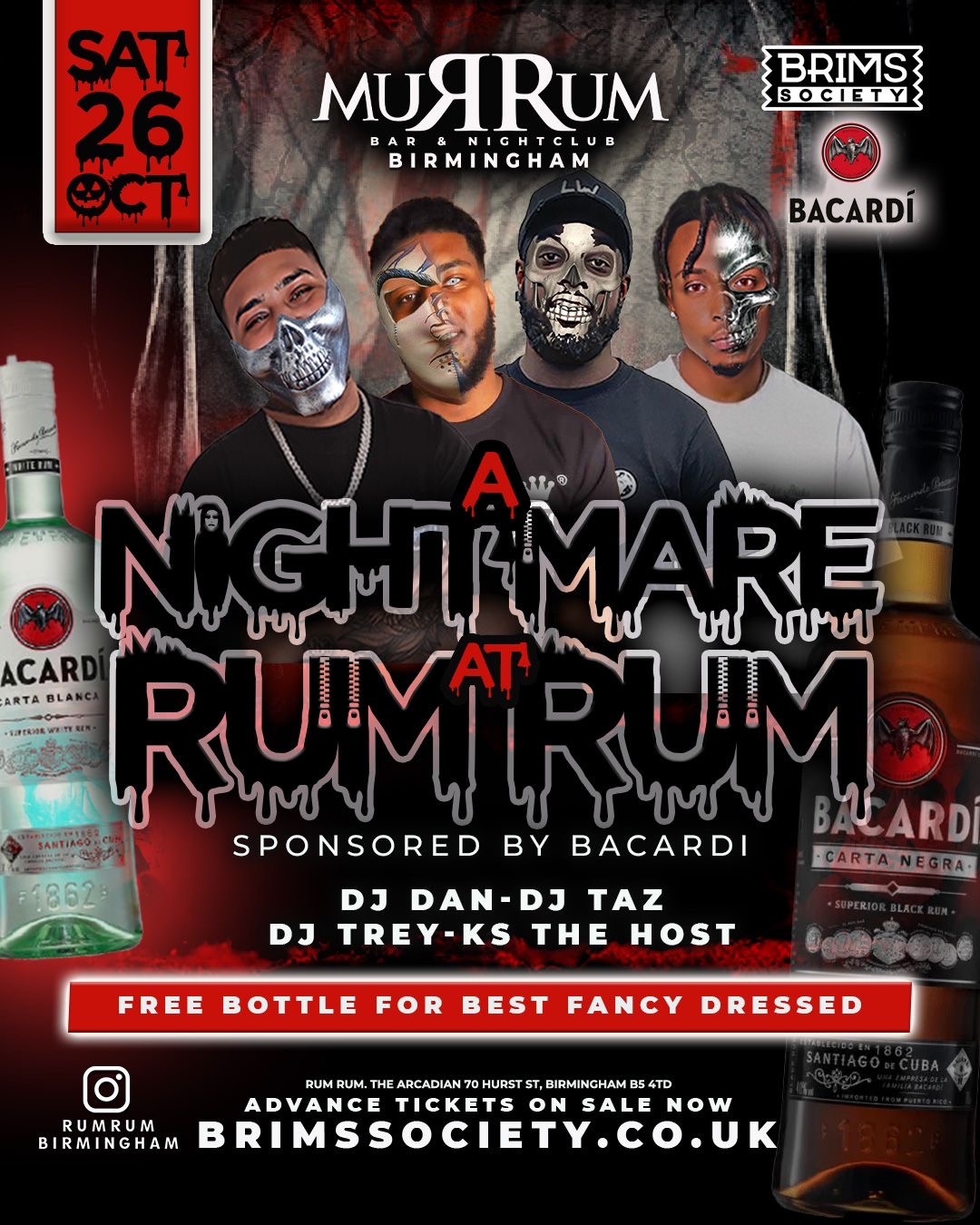 A NIGHTMARE AT RUMRUM BY BACARDI | HALLOWEEN SPECIAL | DJ DAN, MASTER RJ & DJ TAZ😱🔥