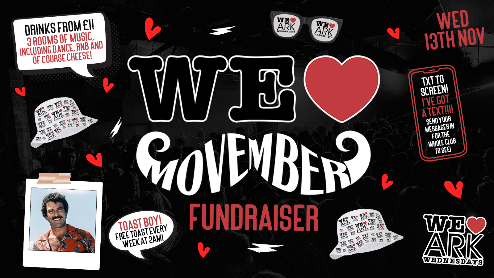 WE ❤️ WEDNESDAYS Movember Special – £2.50 DOUBLES before midnight! ❣️