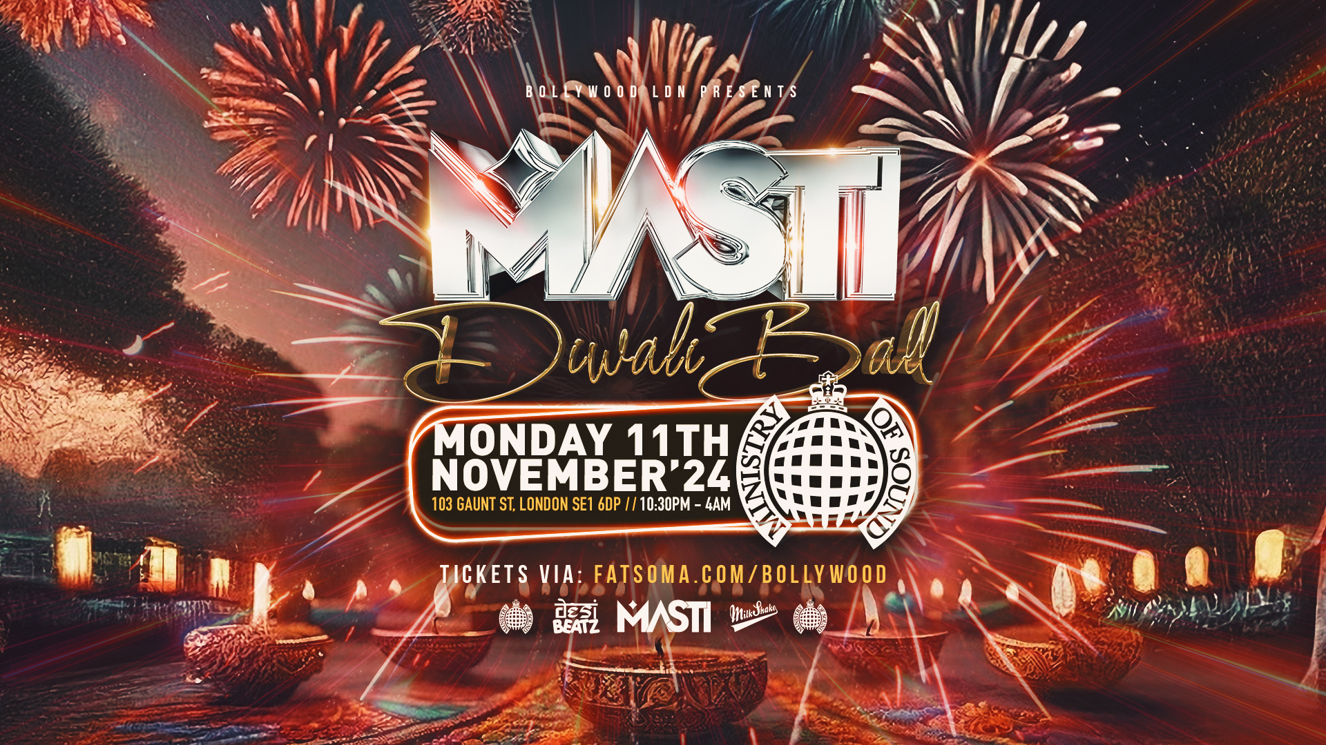 TONIGHT 22:30PM | Masti: Diwali Ball 2024 | Live from Ministry of Sound