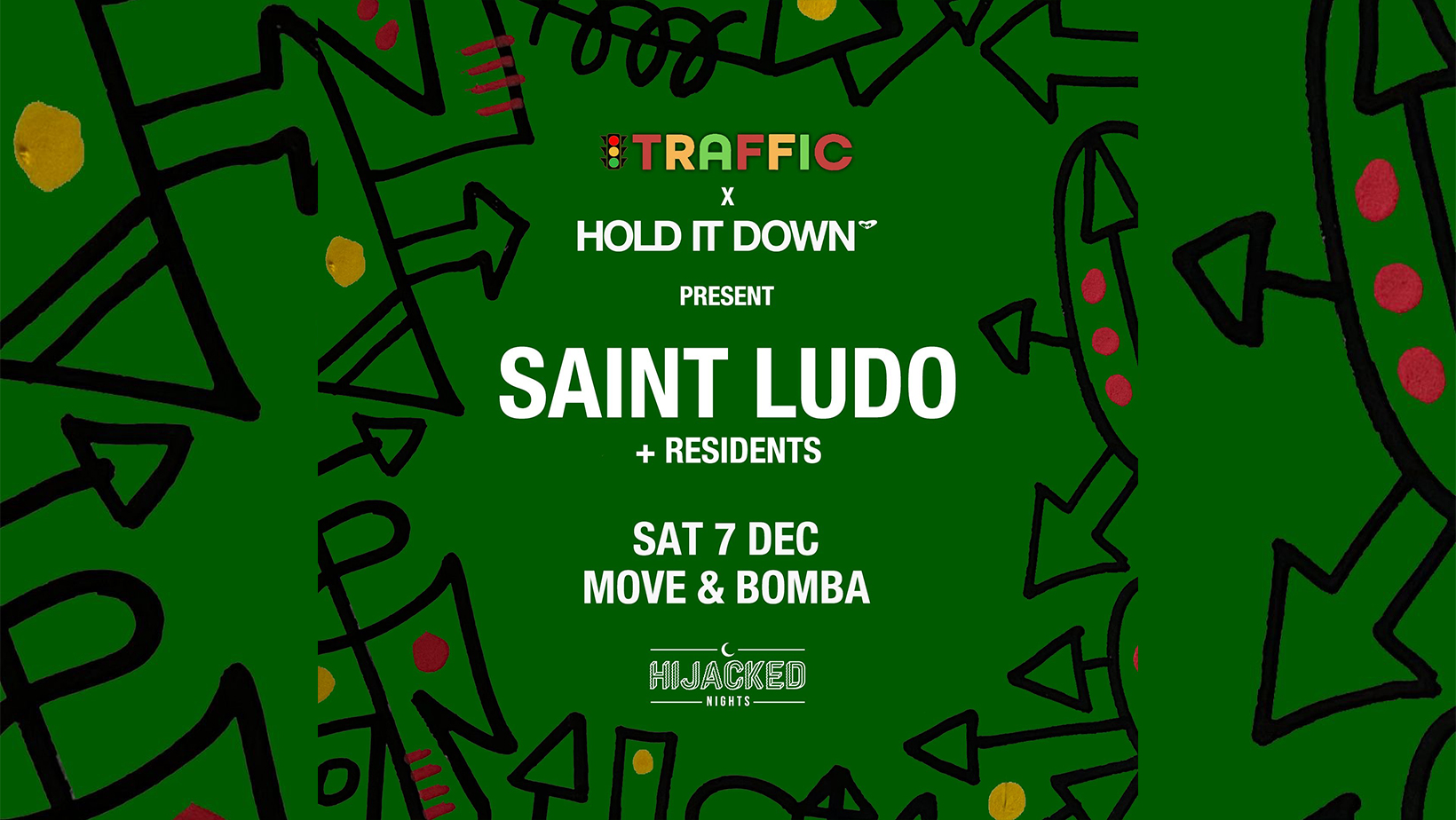 SAINT LUDO – Hijacked Nights – Sat 7 Dec – Move & Bomba – Exeter