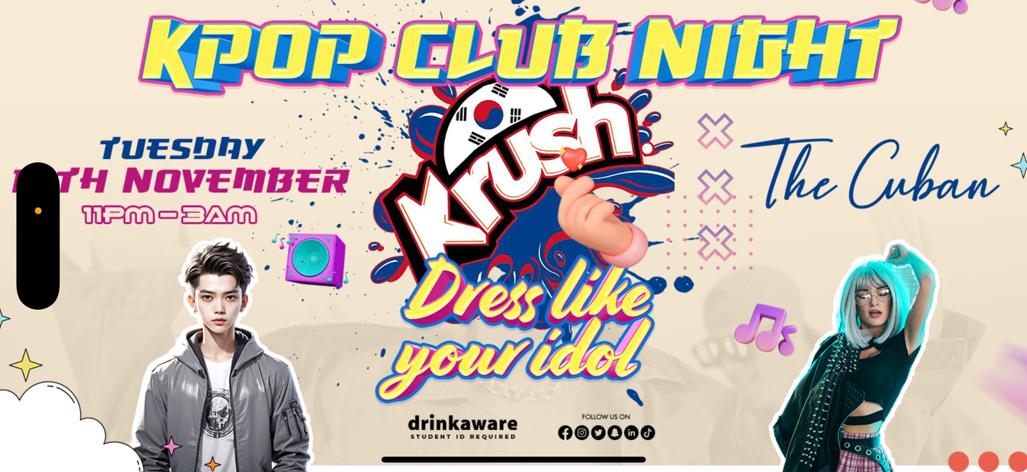 KRUSH – KPOP CLUB NIGHT – DRESS LIKE YOUR IDOL