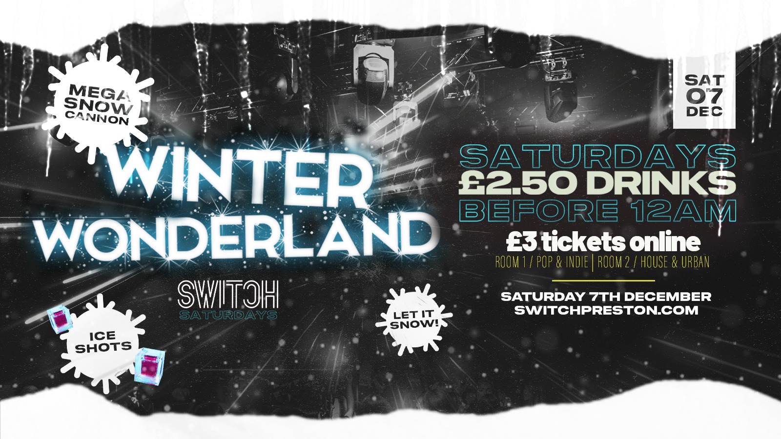 Winter Wonderland! feat. MEGA SNOW CANNON | £2.50 Drinks B4 MIDNIGHT