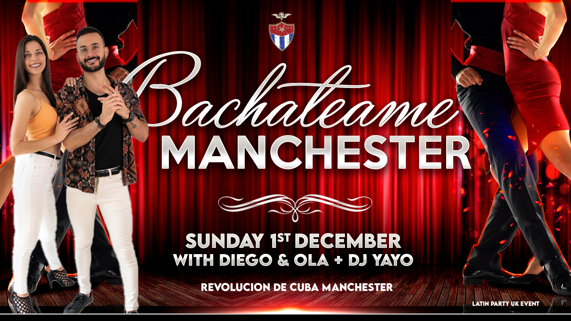 Bachateame Manchester – Sunday 1st December | Revolution Oxford Road