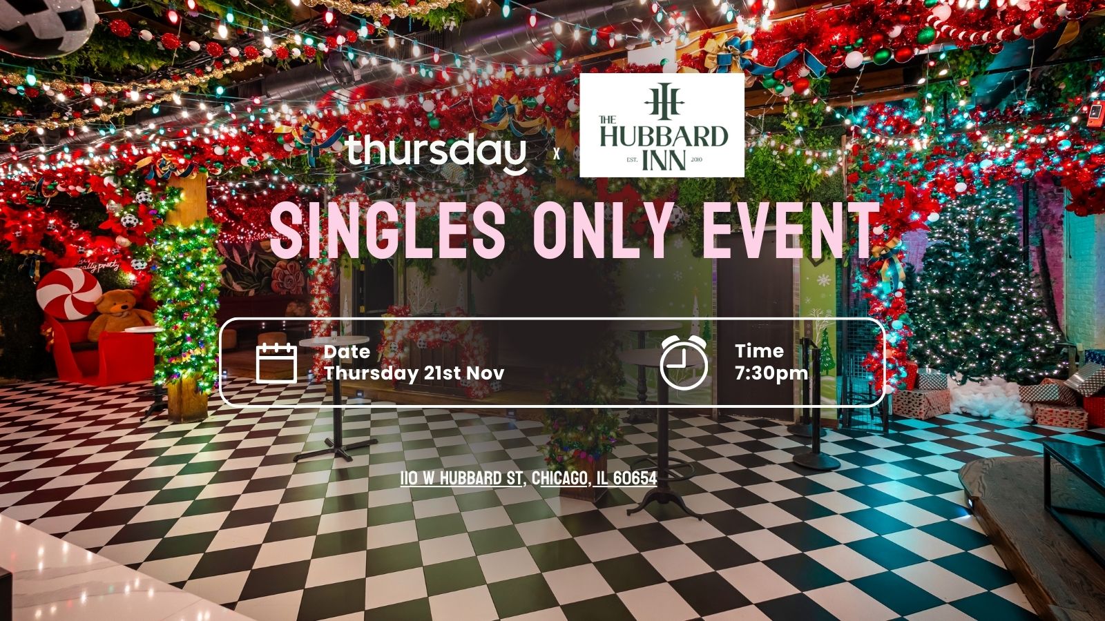 CANCELLED – Thursday | Hubbard Inn – Holiday Pop Up | River North