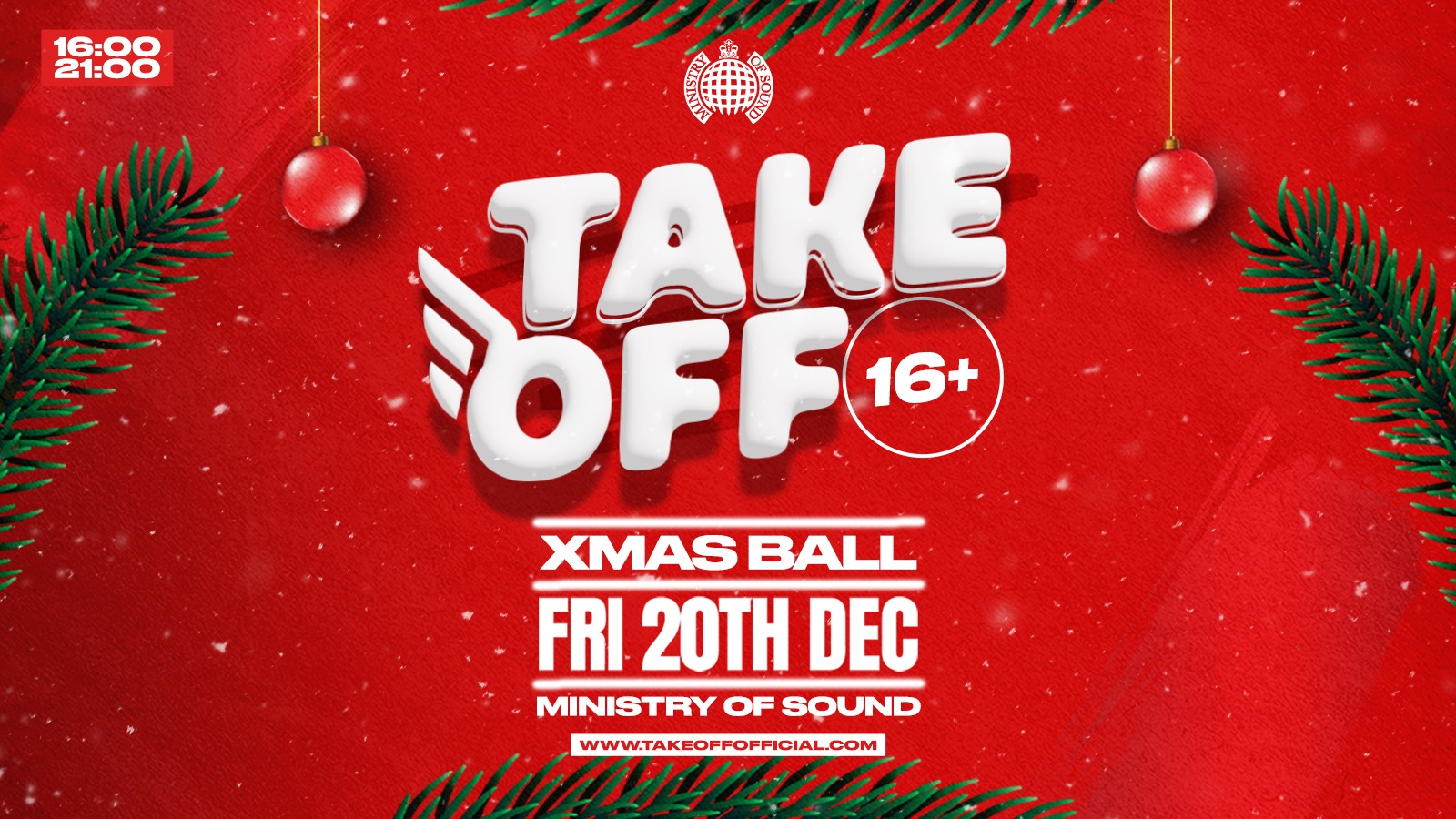 Take Off 16+ ❄️ 2024 XMAS RAVE ❄️ Ministry of Sound (SOLD OUT)