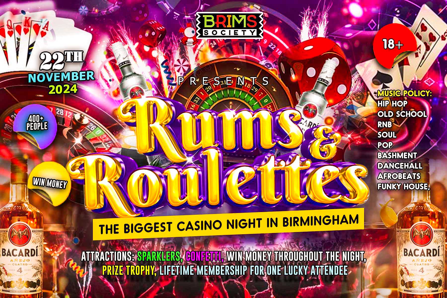 Rum & Roulettes – Casino Night😱🔥 | WIN RUMS OR CASH PRIZES ON THE NIGHT🎰