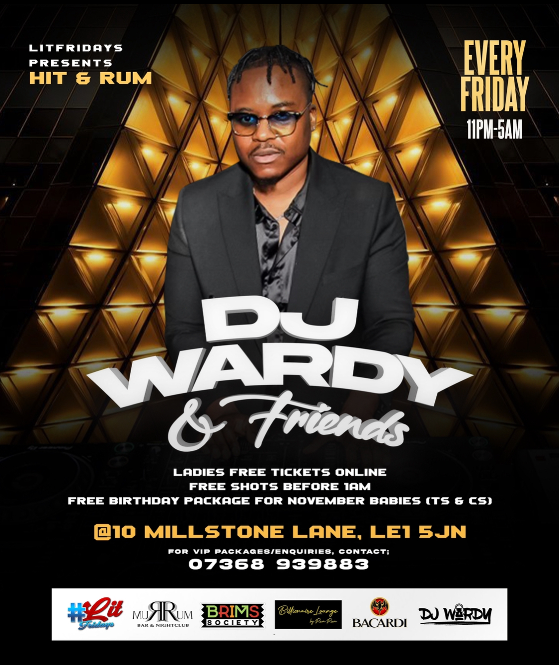 LitFridays Presents Hit & Rum – Dj Wardy + Friends (EACH & EVERY FRIDAY)
