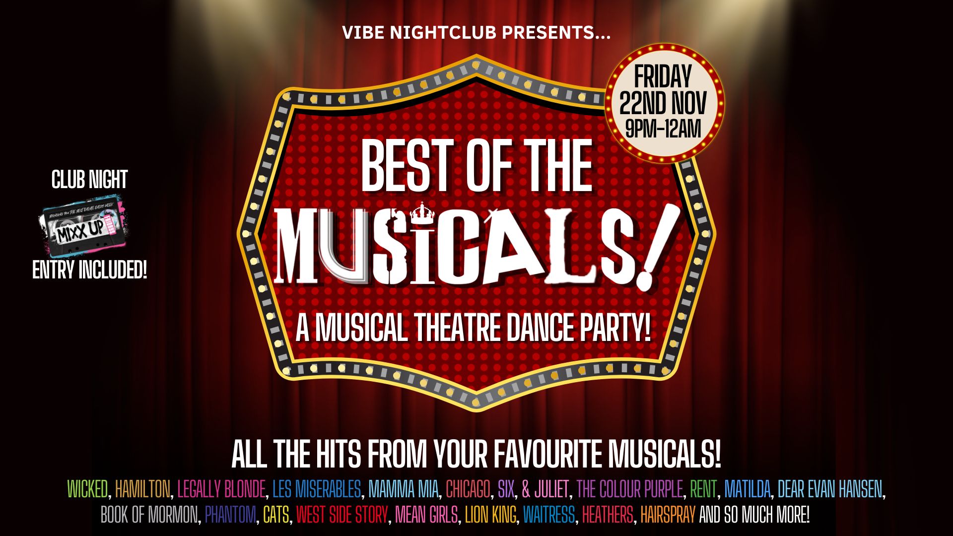 Best of the Musicals – a Musical Theatre Club Night!