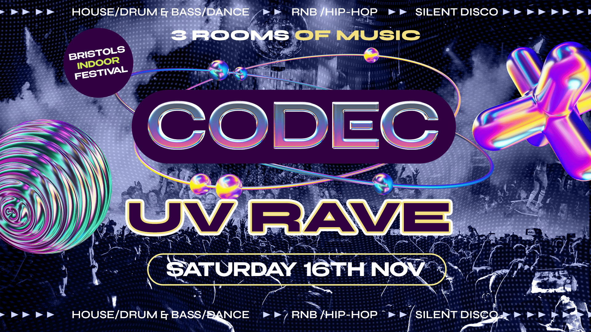 CODEC Saturdays UV Rave – Saturday 16th November
