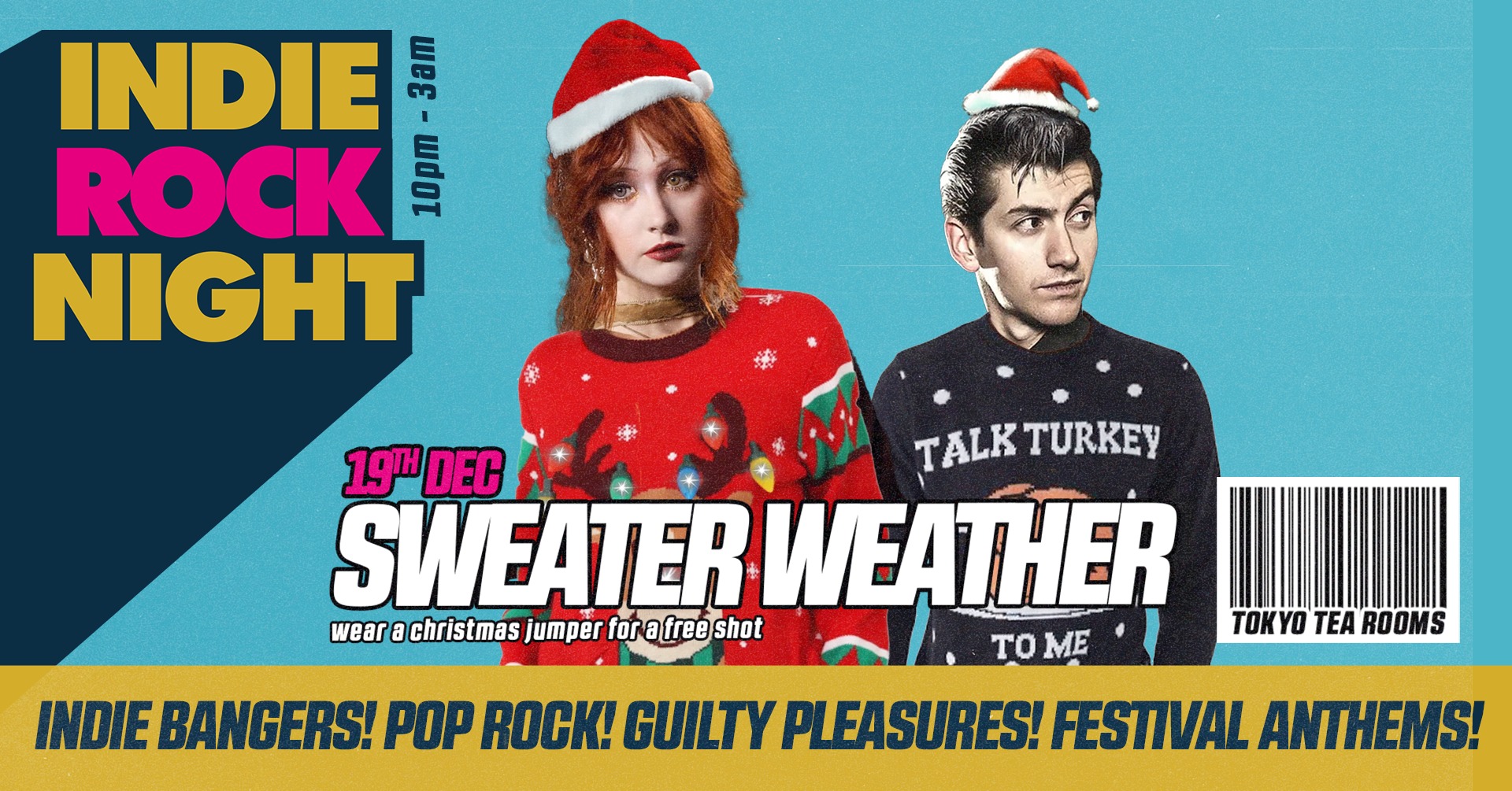 Indie Rock Night ∙ SWEATER WEATHER (xmas jumper party) *10 £5 TICKETS LEFT*