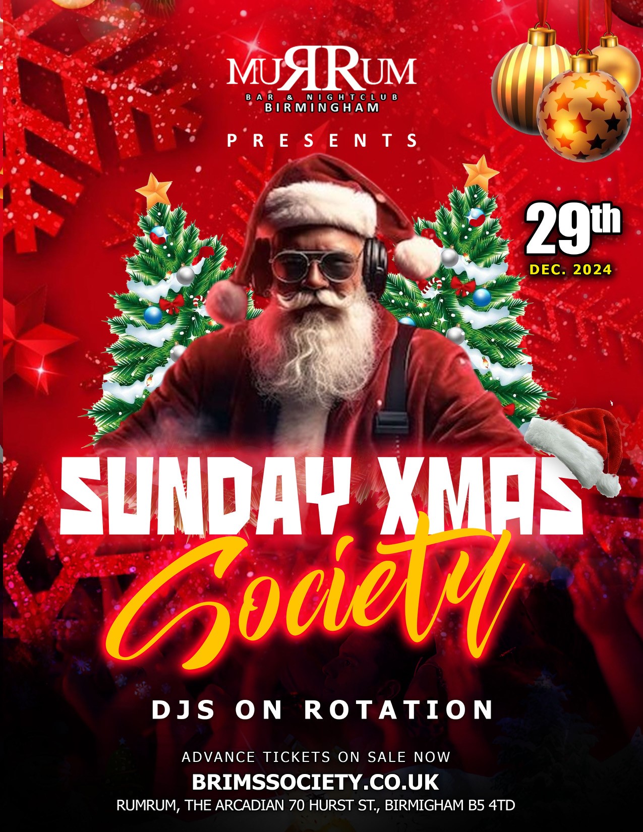 🎅 SUNDAY XMAS SOCIETY 🎅 FREE TICKETS 🎅