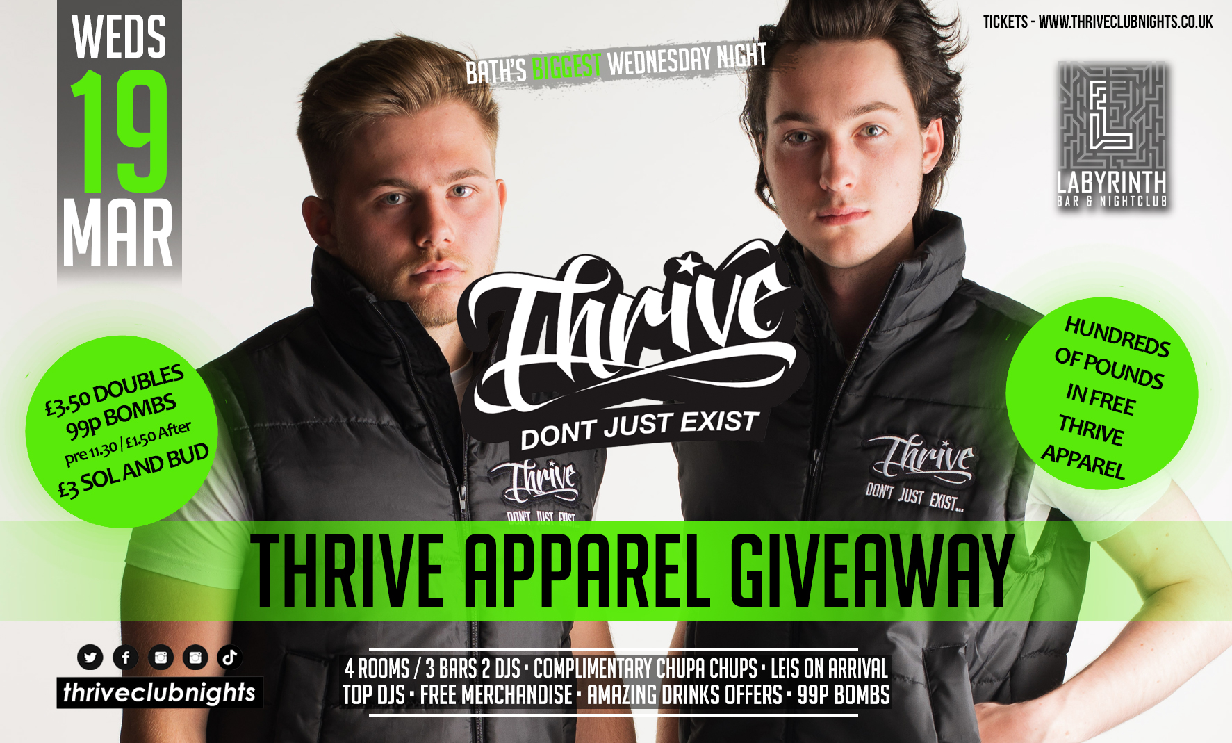 Thrive Wednesdays at Labs – THRIVE APPAREL GIVEAWAY! 🤩