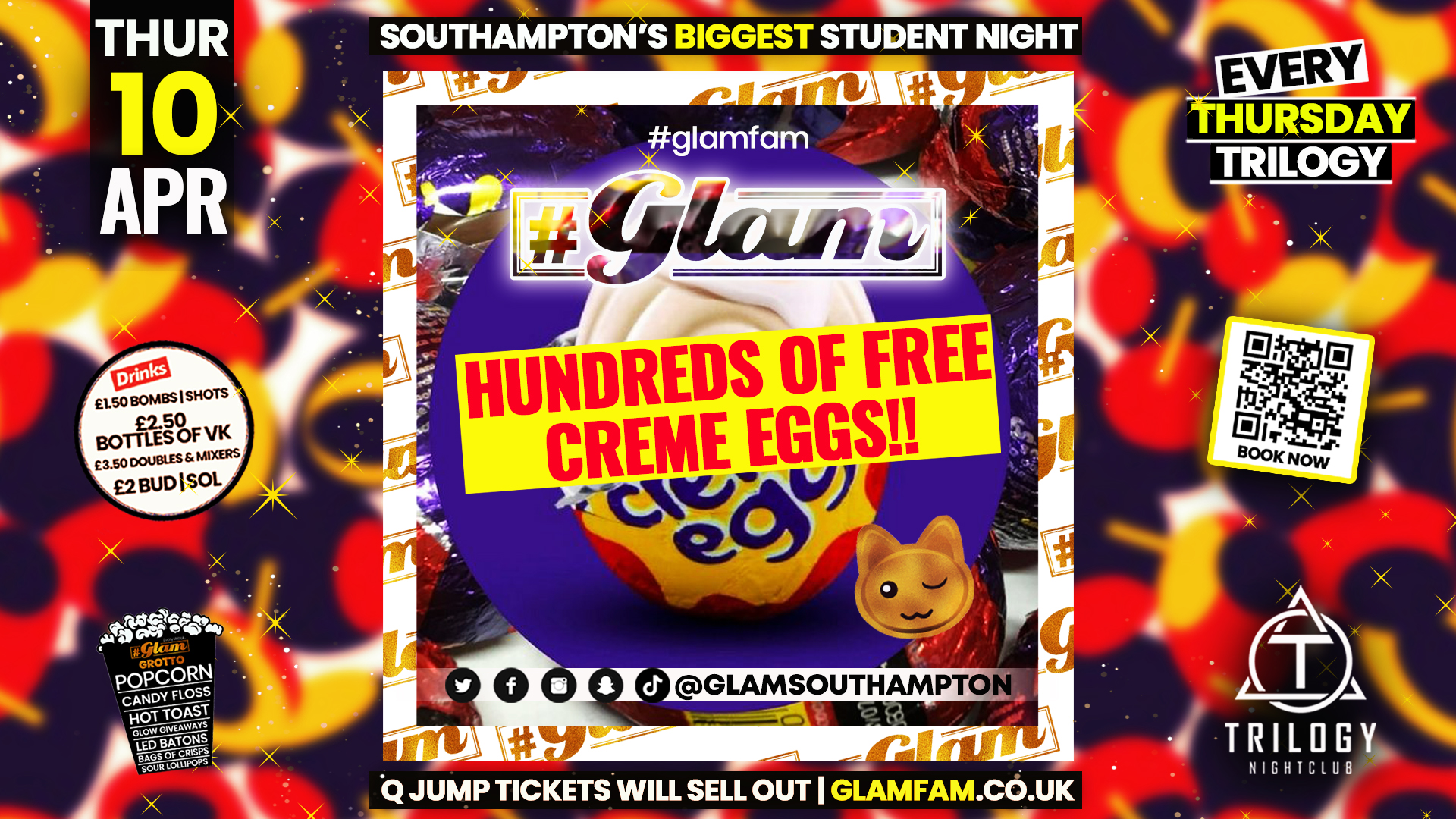 Glam Thursdays | 🥚CREME EGG PARTY!🥚 Southampton’s Biggest Student Night 😻
