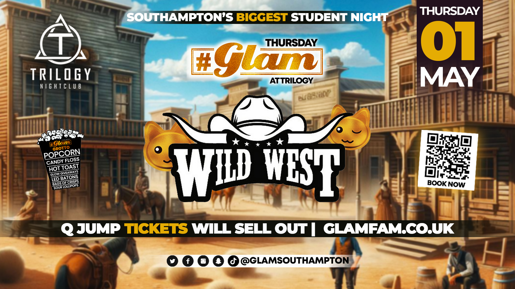 Glam Thursdays | AMERICAN WILD WEST PARTY! 🤠 Southampton’s Best Student Night!