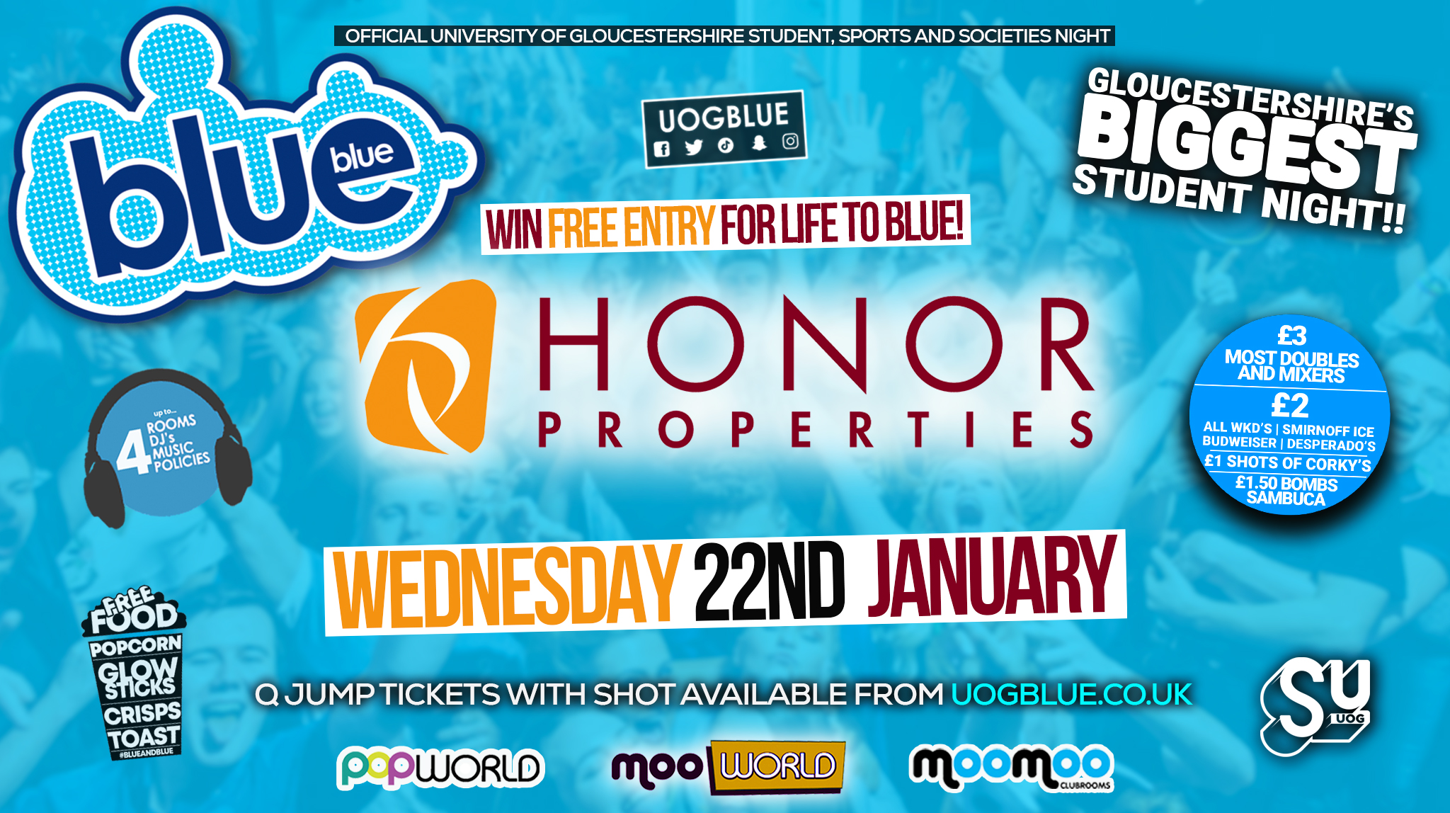 Blue and Blue Wednesdays 💙 TONIGHT – REFRESHERS 2025 ❤️ | Win Free Entry for Life / Honor Properties