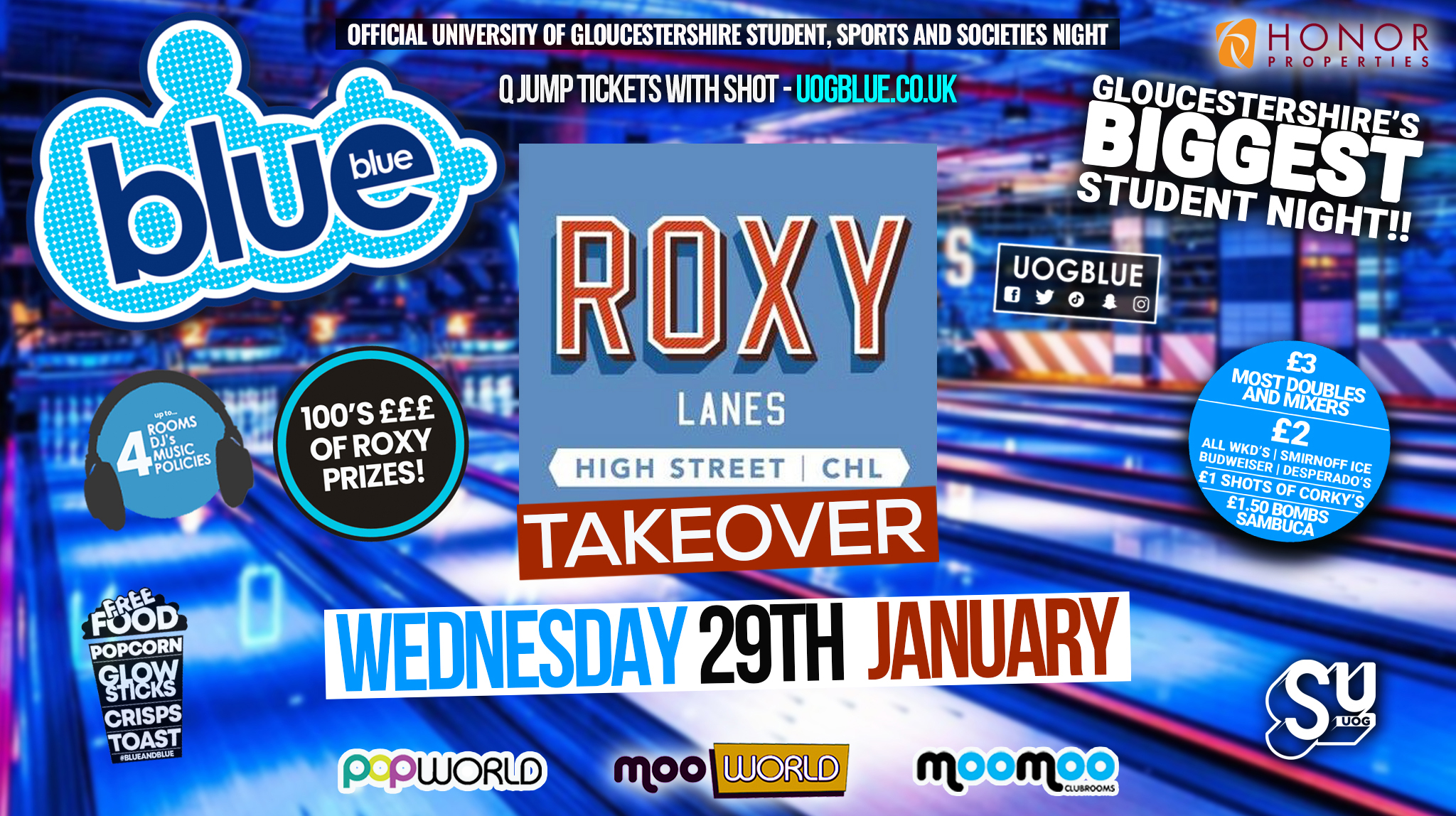 Blue and Blue Wednesdays | END OF EXAMS PARTY!! 🥳🏏⚾🎳 ROXY LANES TAKEOVER 🎤🍹🎱
