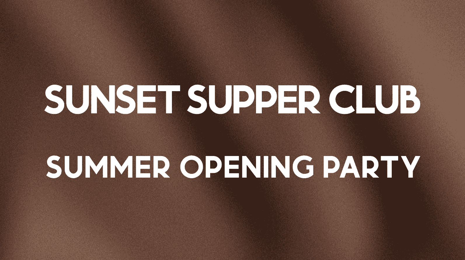 VANITY x NUAGE: Sunset Supper Club @VUDU