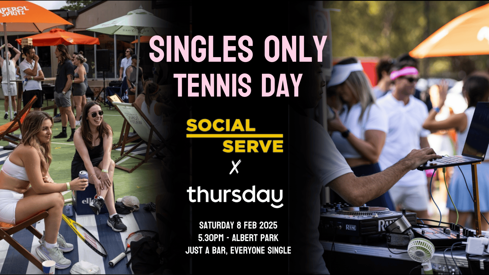 Saturday | 🎾 Tennis with Social Serve | Albert Reserve Tennis World
