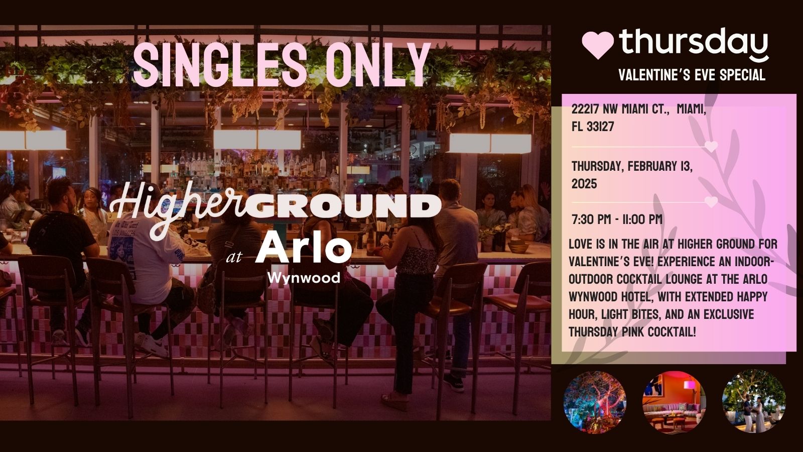 Thursday |  Singles Live Comedy Show! | Higher Ground at Arlo Wynwood