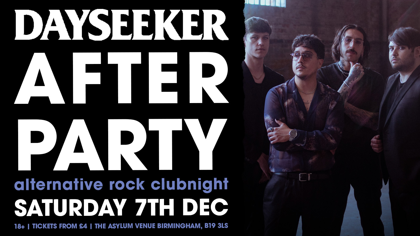 Dayseeker After Party – Alternative Rock, Emo, Pop Punk & Nu Metal Clubnight!