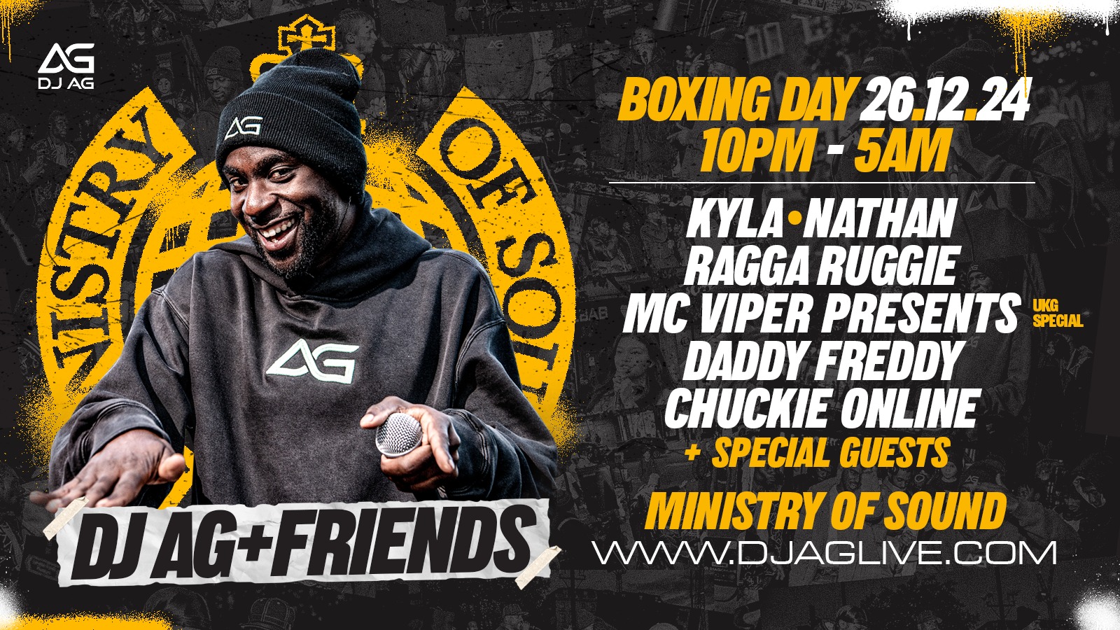 TONIGHT 10PM! DJ AG & Friends LIVE | Boxing Day at Ministry of Sound 🔊