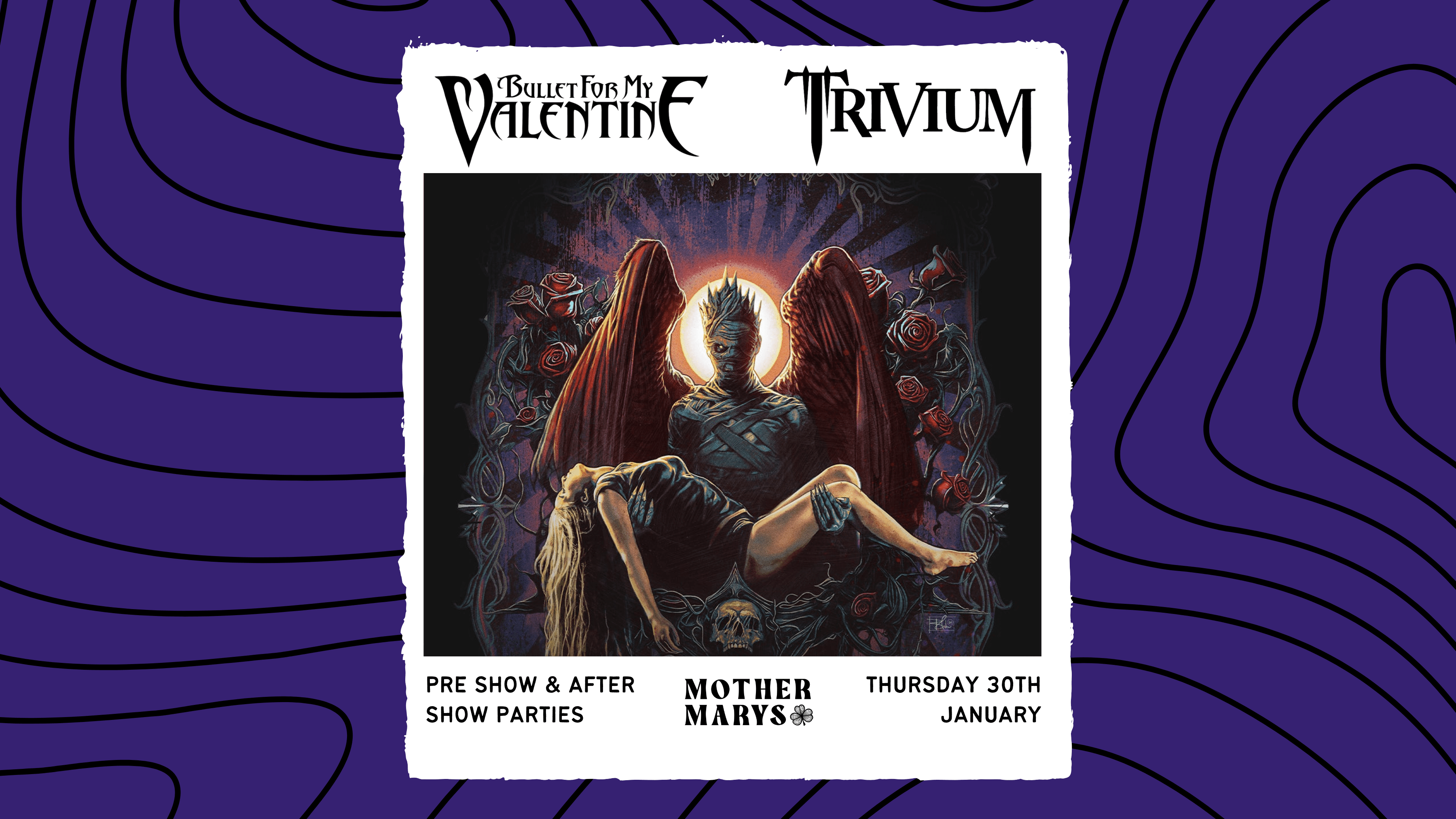 BULLET FOR MY VALENTINE + TRIVIUM – Pre Show & After Show Parties 🔥