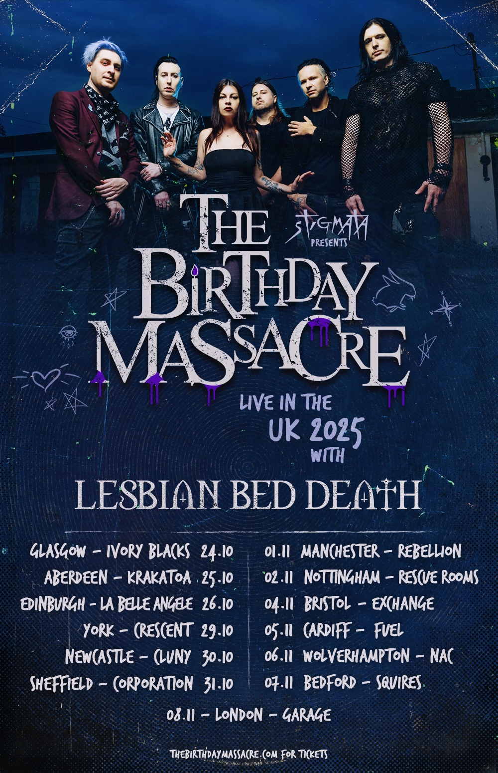 THE BIRTHDAY MASSACRE  2025 UK TOUR – Sheffield
