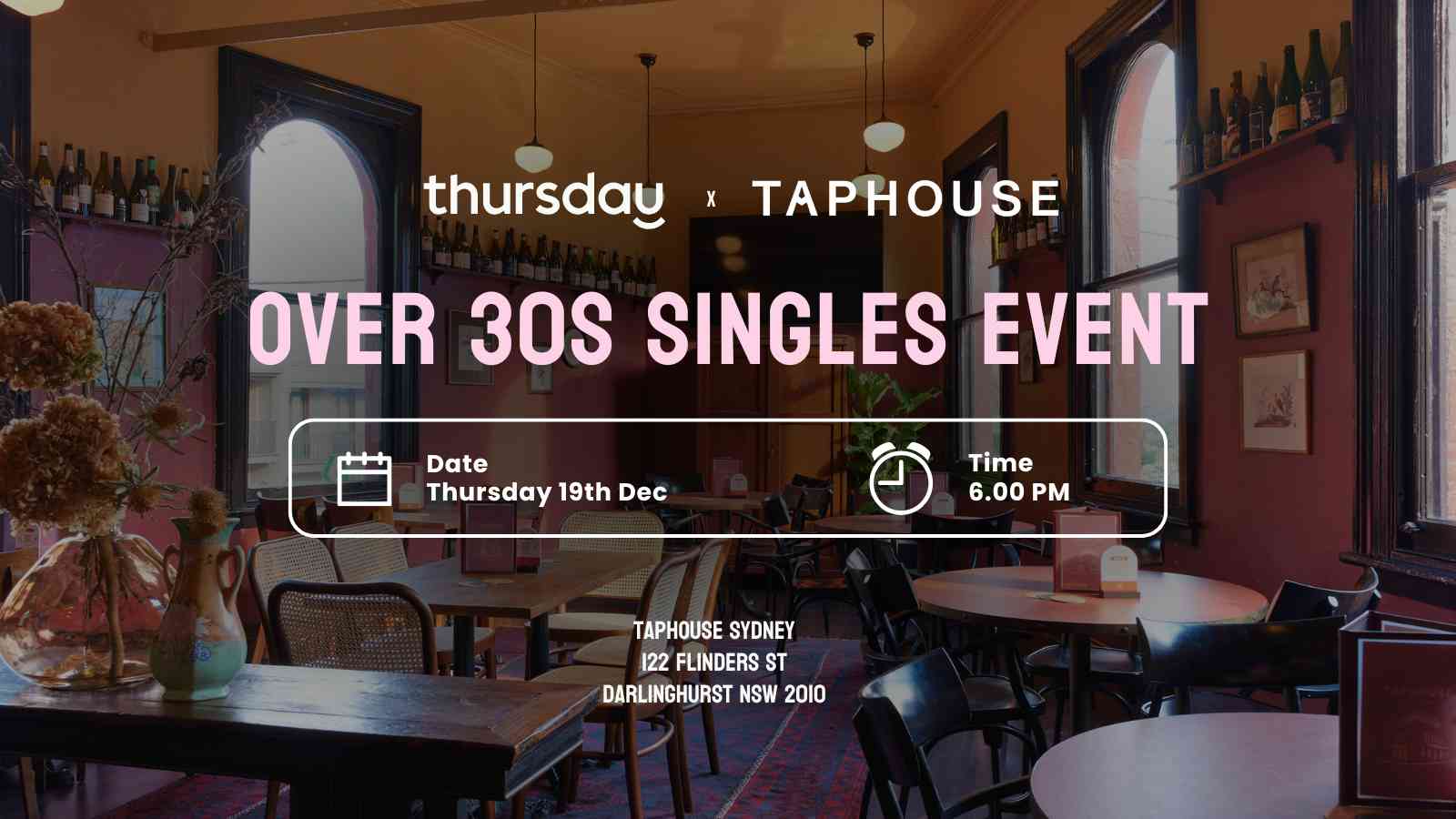 Thursday | 🍻 Taphouse (Over 30s) | Darlinghurst