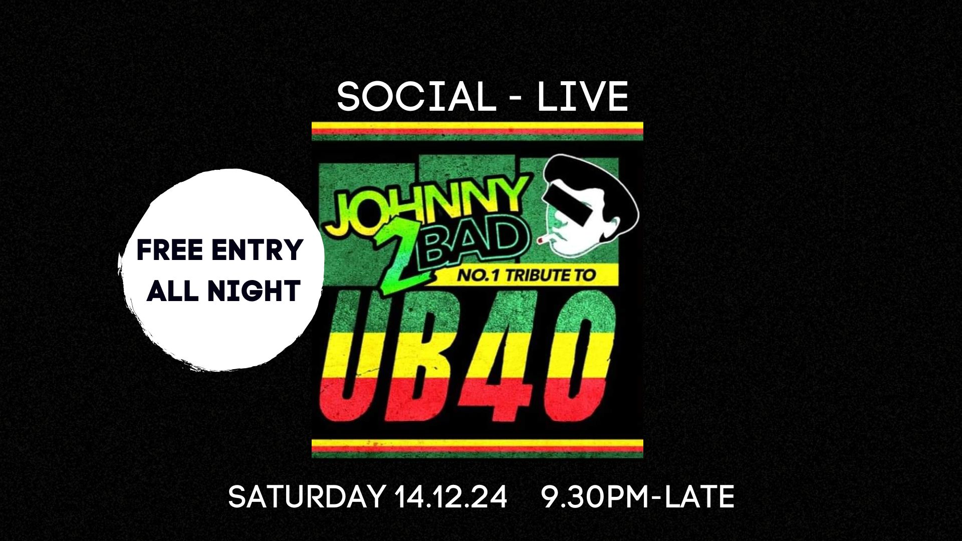 Johnny 2 Bad – Full band – Free entry