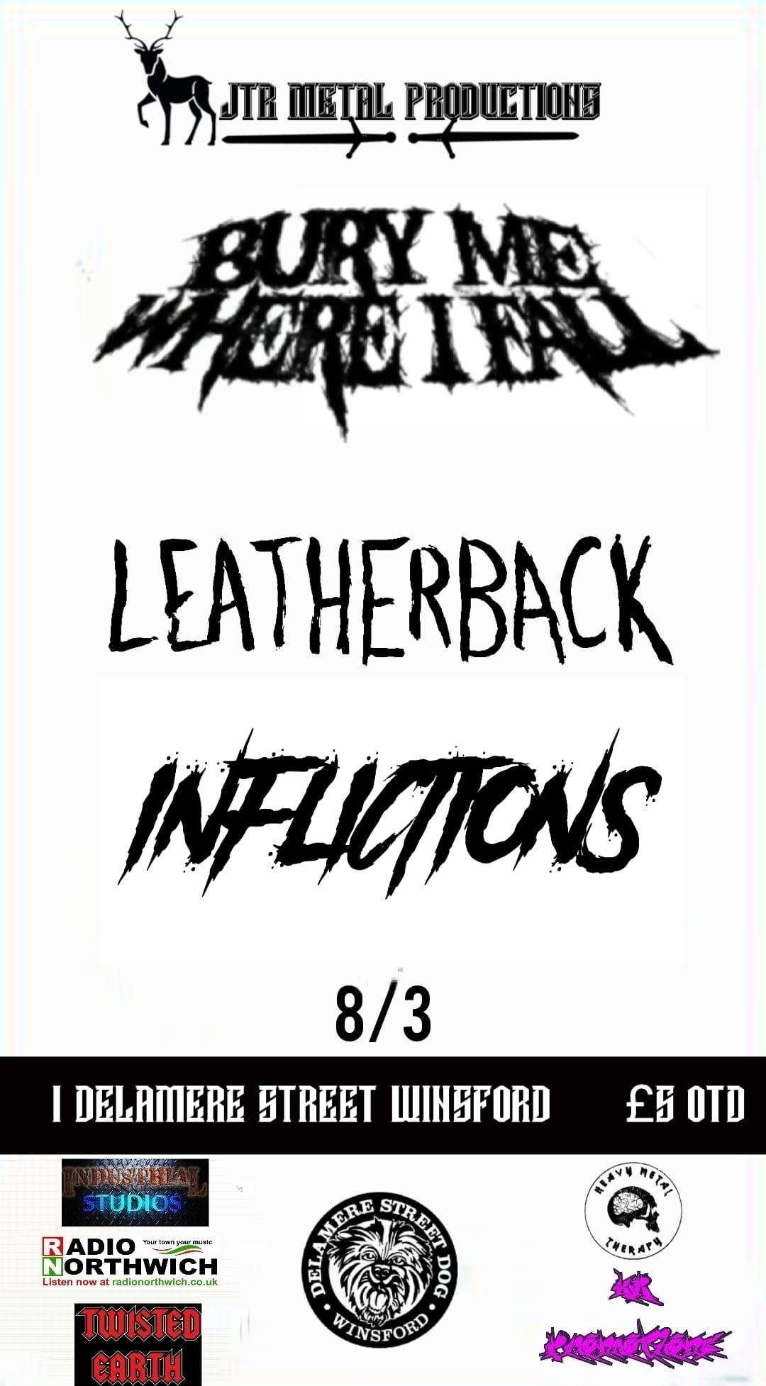 JTR Metal Productions Presents Bury Me Where I Fall + Leatherback