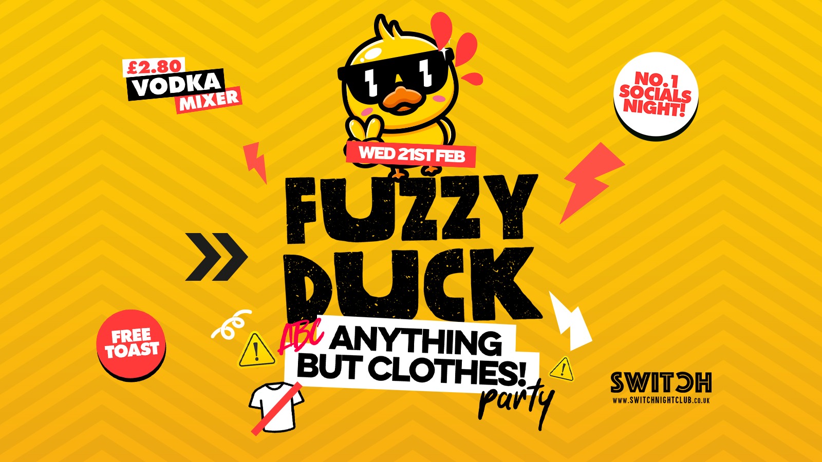 Fuzzy Duck | Anything But Clothes | Official Student Social Wednesday