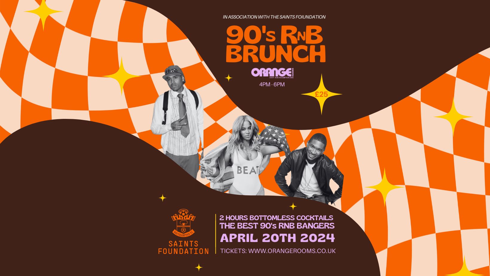 90 S Rnb Brunch 🎤 At Orange Rooms Southampton Southampton On 20th Apr Fatsoma